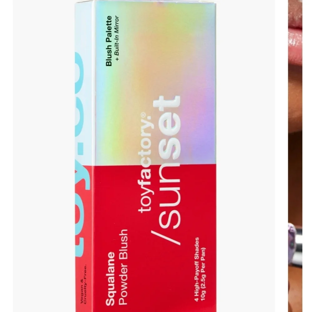 NIB ToyFactory Squalene Powder Blush in Sunset W/Squalane